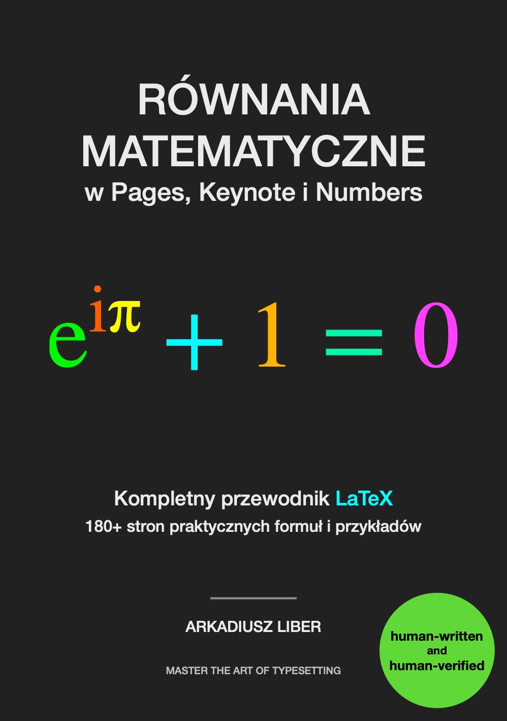 Okładka książki Równania matematyczne w Pages, Keynote i Numbers